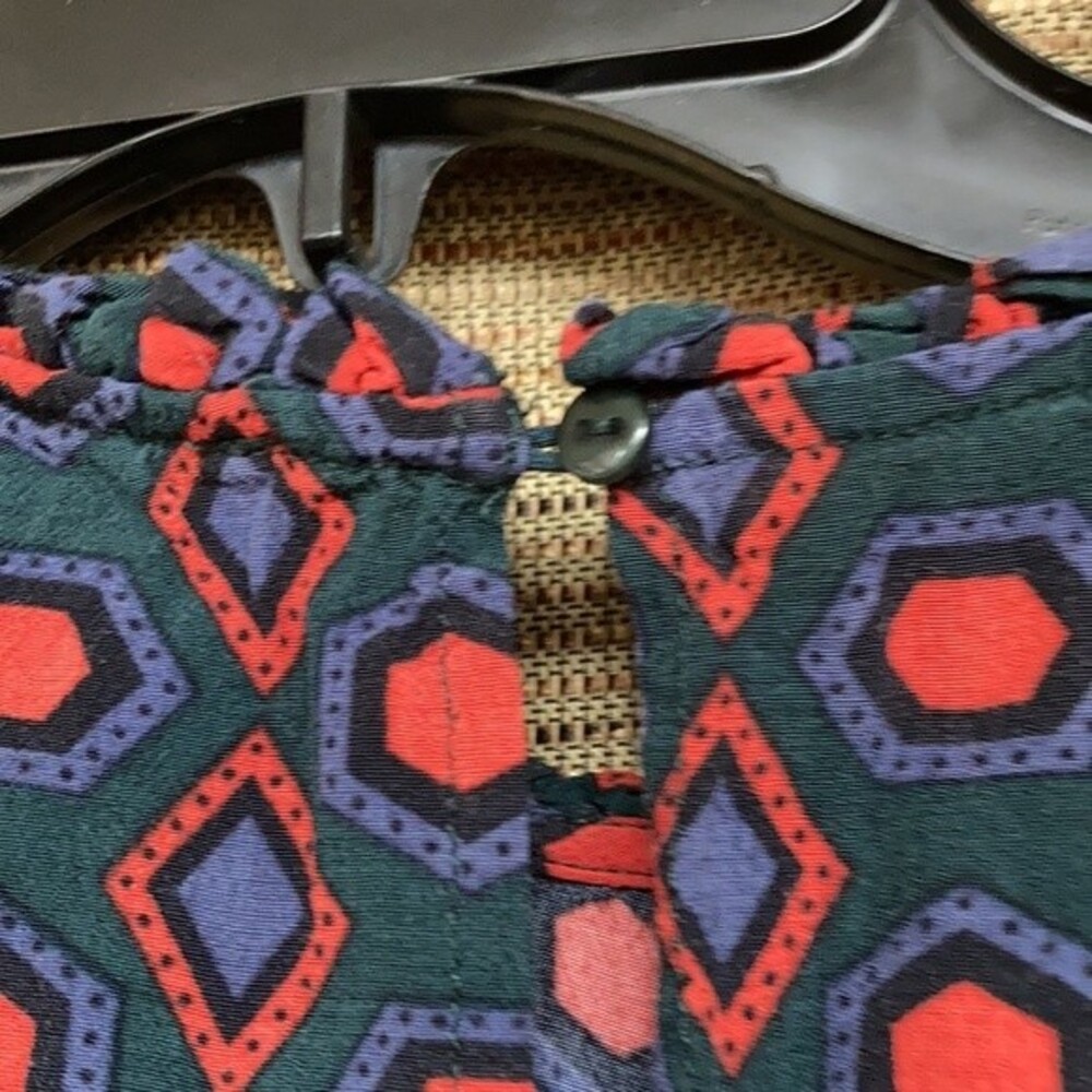Rachel Zoe geo print blouse top - Picture 6 of 8